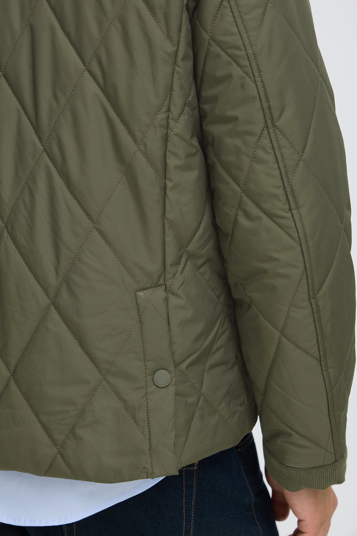 Casual Friday Benja Quilt Jacket - Khaki