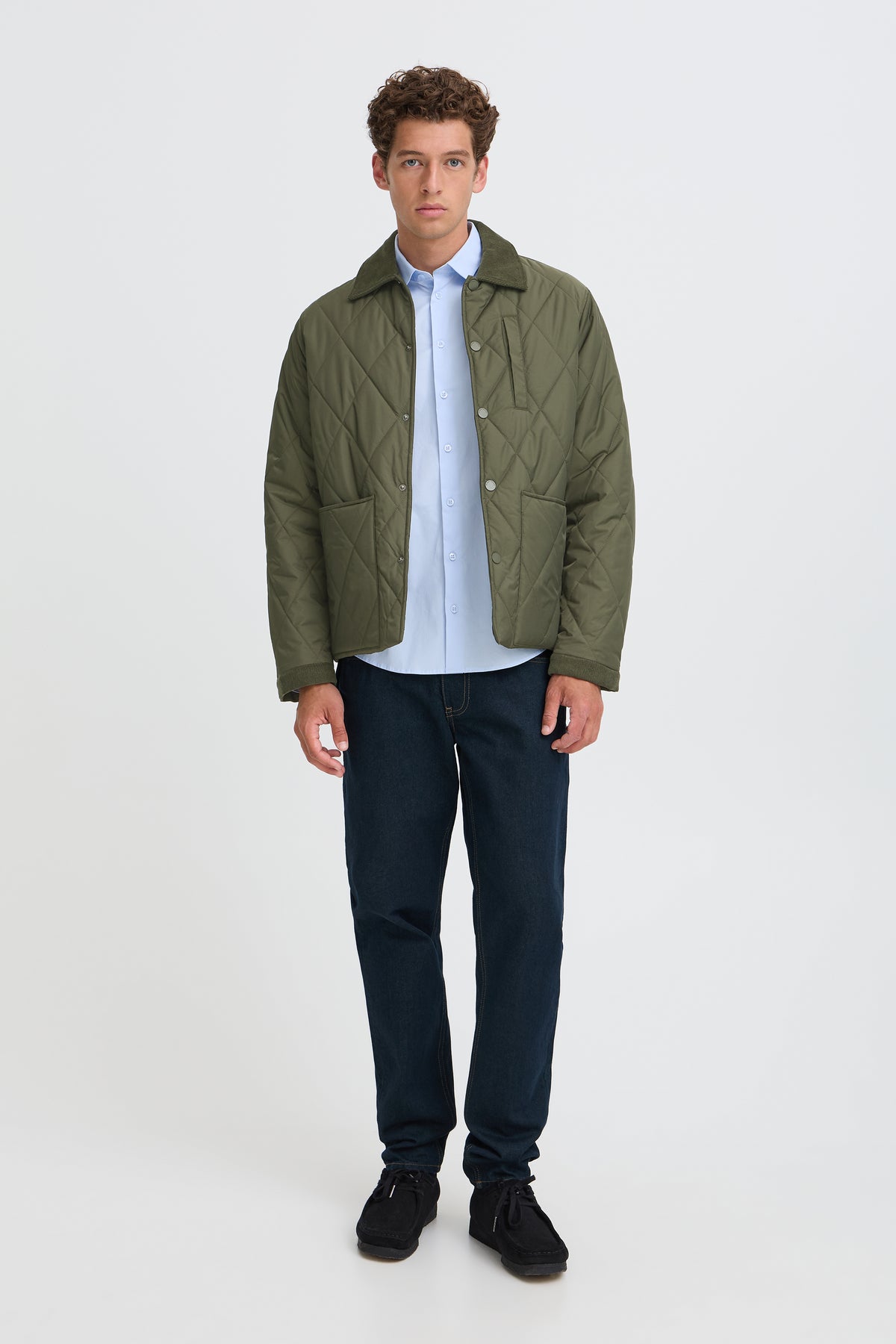 Casual Friday Benja Quilt Jacket - Khaki