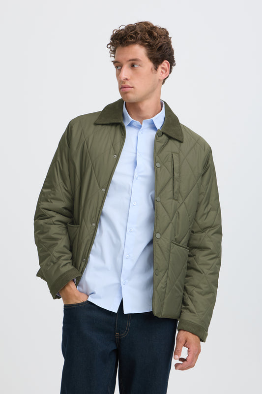 Casual Friday Benja Quilt Jacket - Khaki