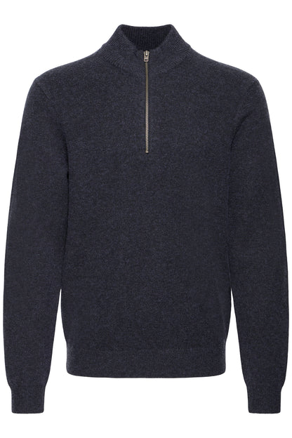 Casual Friday Paco Half Zip Knit - Navy