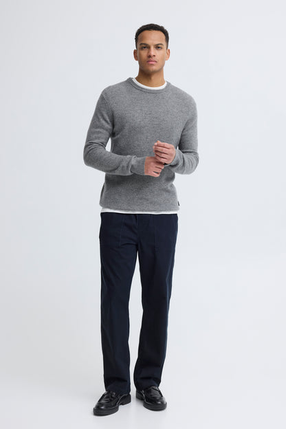 Blend BHsun Malvin Loose Twill Trouser - Navy