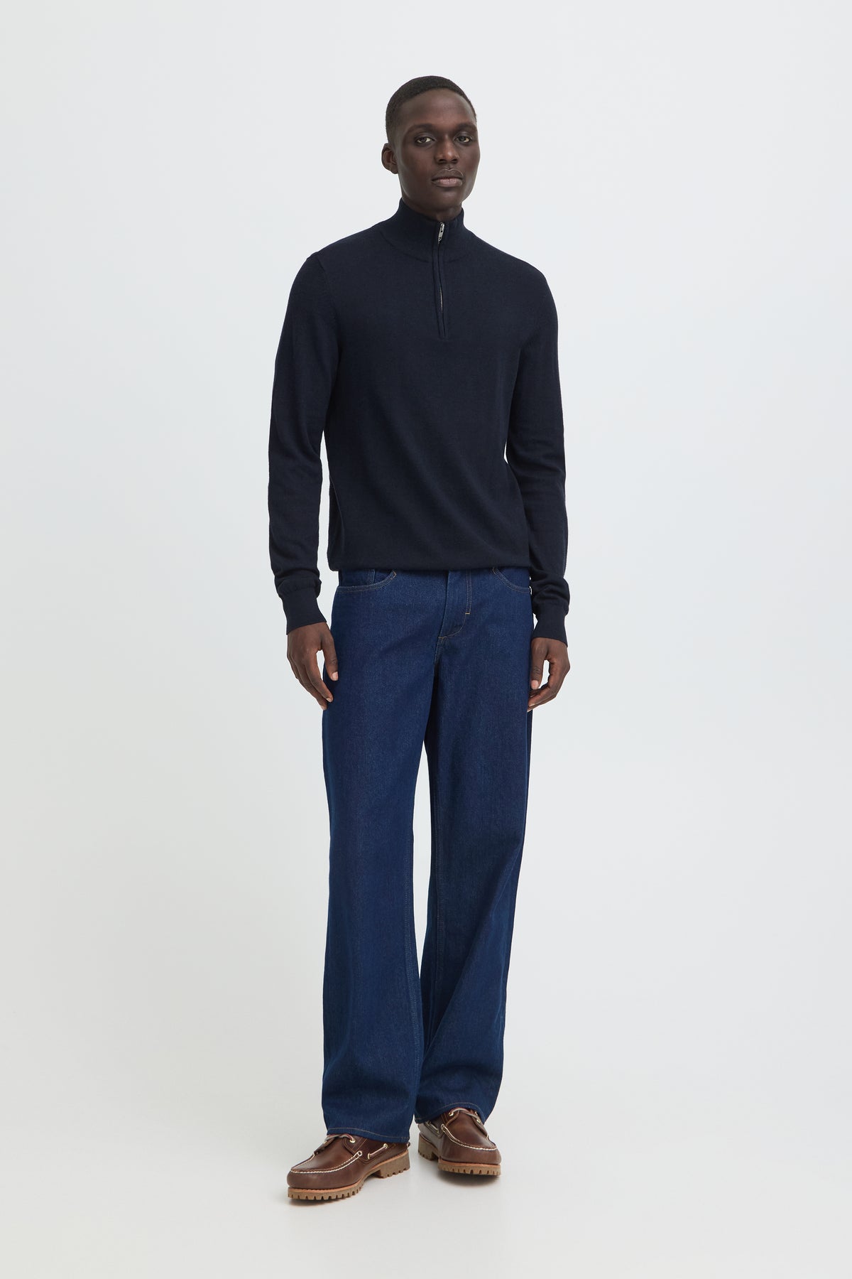 Blend Bhbagge Half Zip Jumper - Navy