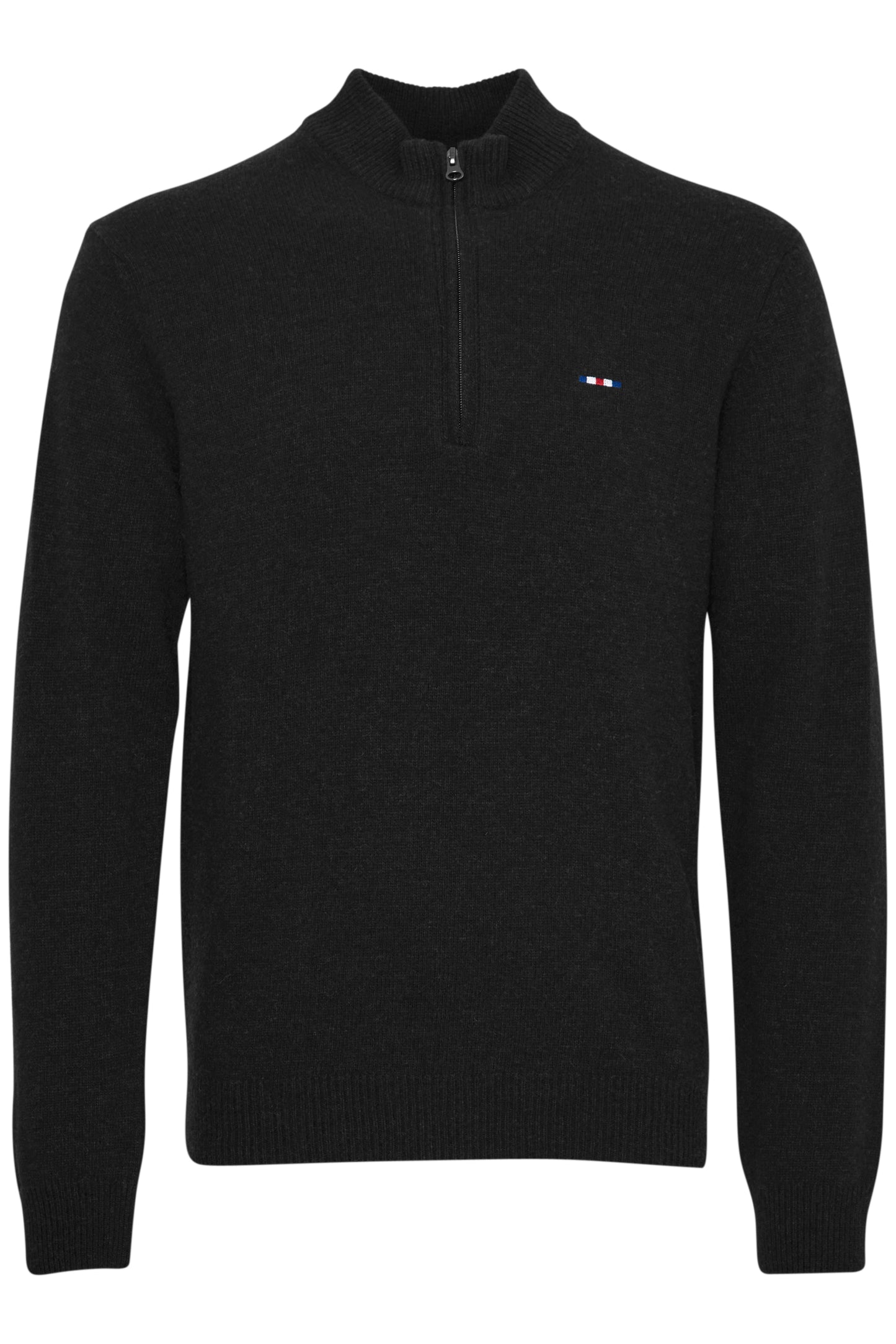 FQ1924 Lambswool Half Zip Knit - Black