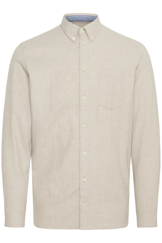 FQ1924 Brome Melange Brushed Shirt - Beige