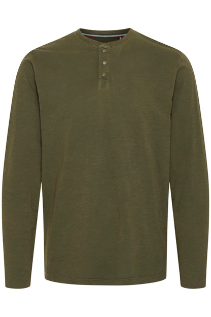 FQ1924 Grandad Long Sleeve Tee -  Forest Night