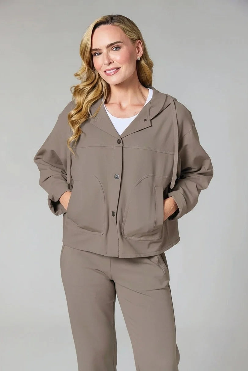 Deck Button Up Hoodie - Havana