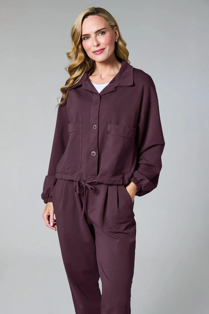 Deck Patch Pocket Jacket - Mulberry