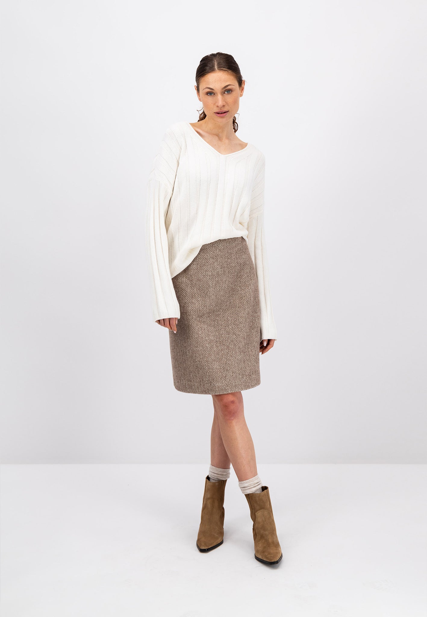 Fynch Hatton Long-Sleeve Pullover Knit - Off White