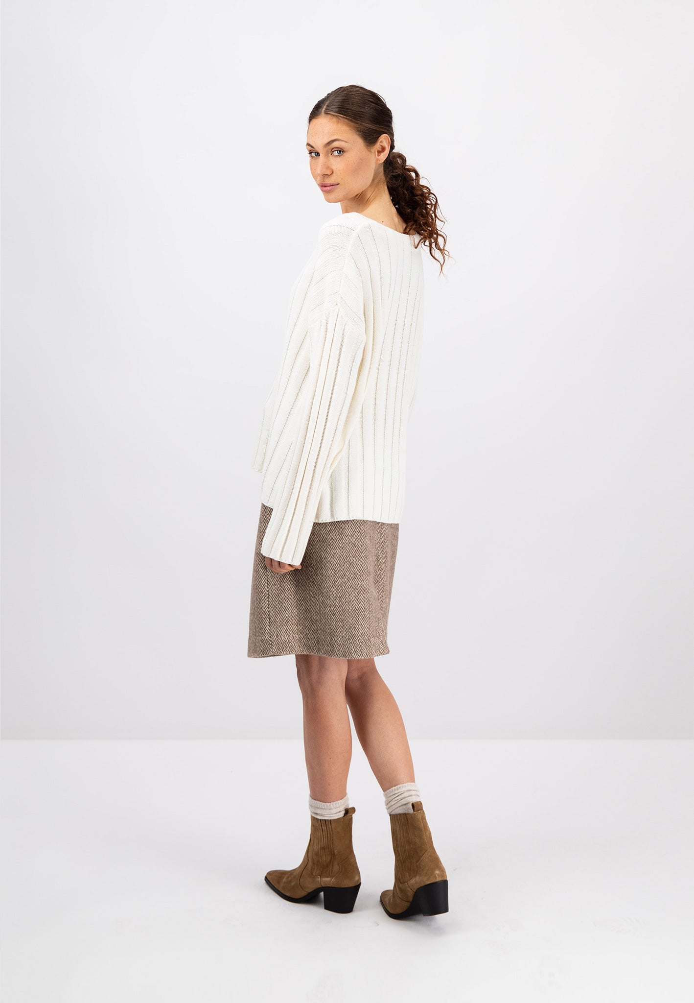 Fynch Hatton Long-Sleeve Pullover Knit - Off White