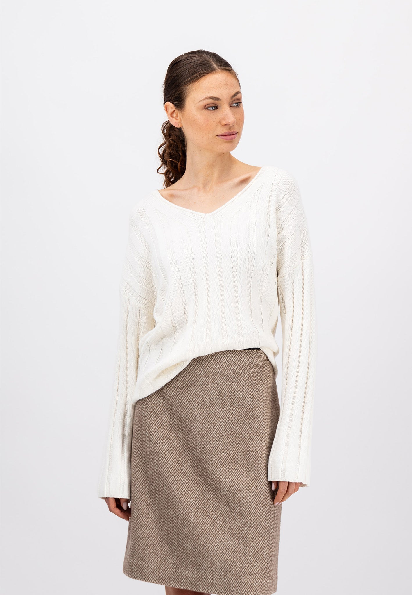 Fynch Hatton Long-Sleeve Pullover Knit - Off White