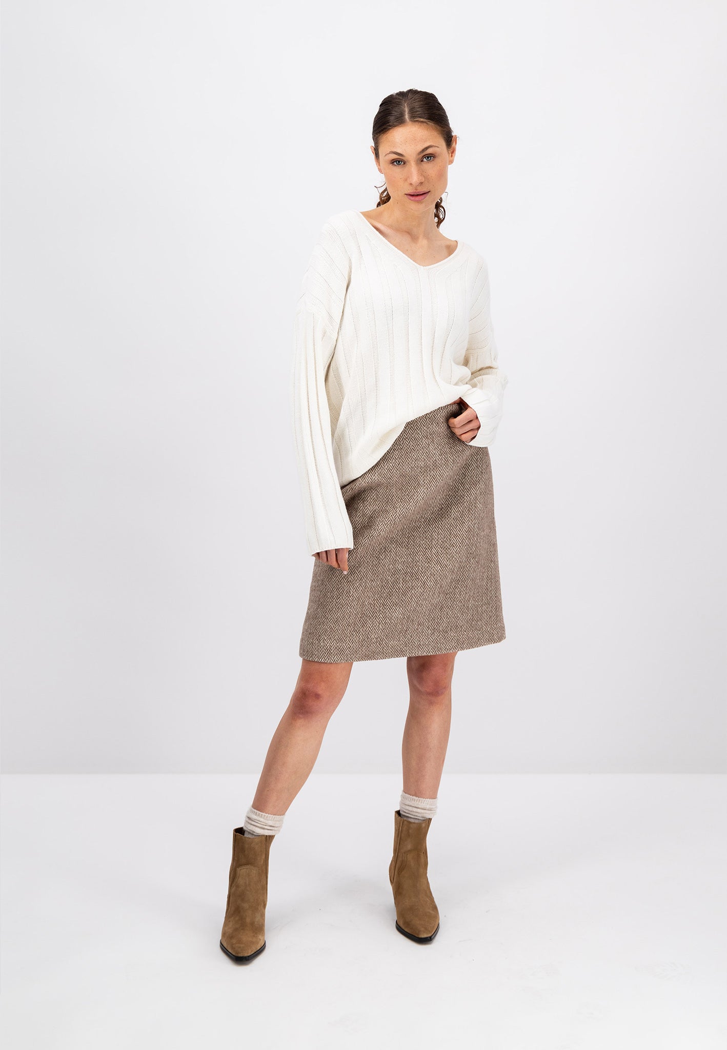 Fynch Hatton Long-Sleeve Pullover Knit - Off White