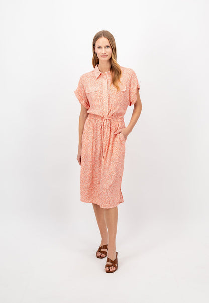 Fynch Hatton Drawstring Dress - Coral