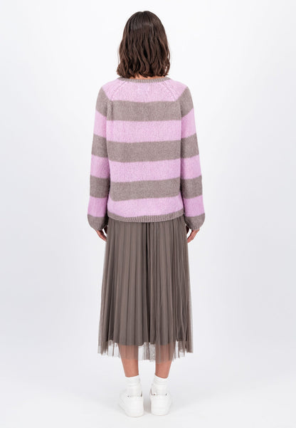 Fynch Hatton Stripe Loose Knit - Taupe