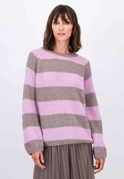 Fynch Hatton Stripe Loose Knit - Taupe