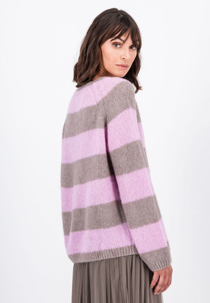 Fynch Hatton Stripe Loose Knit - Taupe