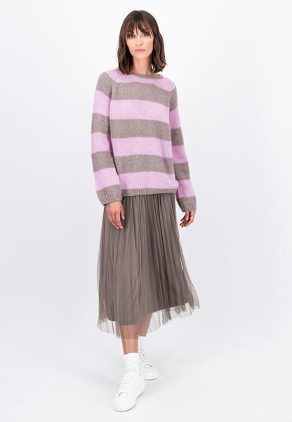 Fynch Hatton Stripe Loose Knit - Taupe