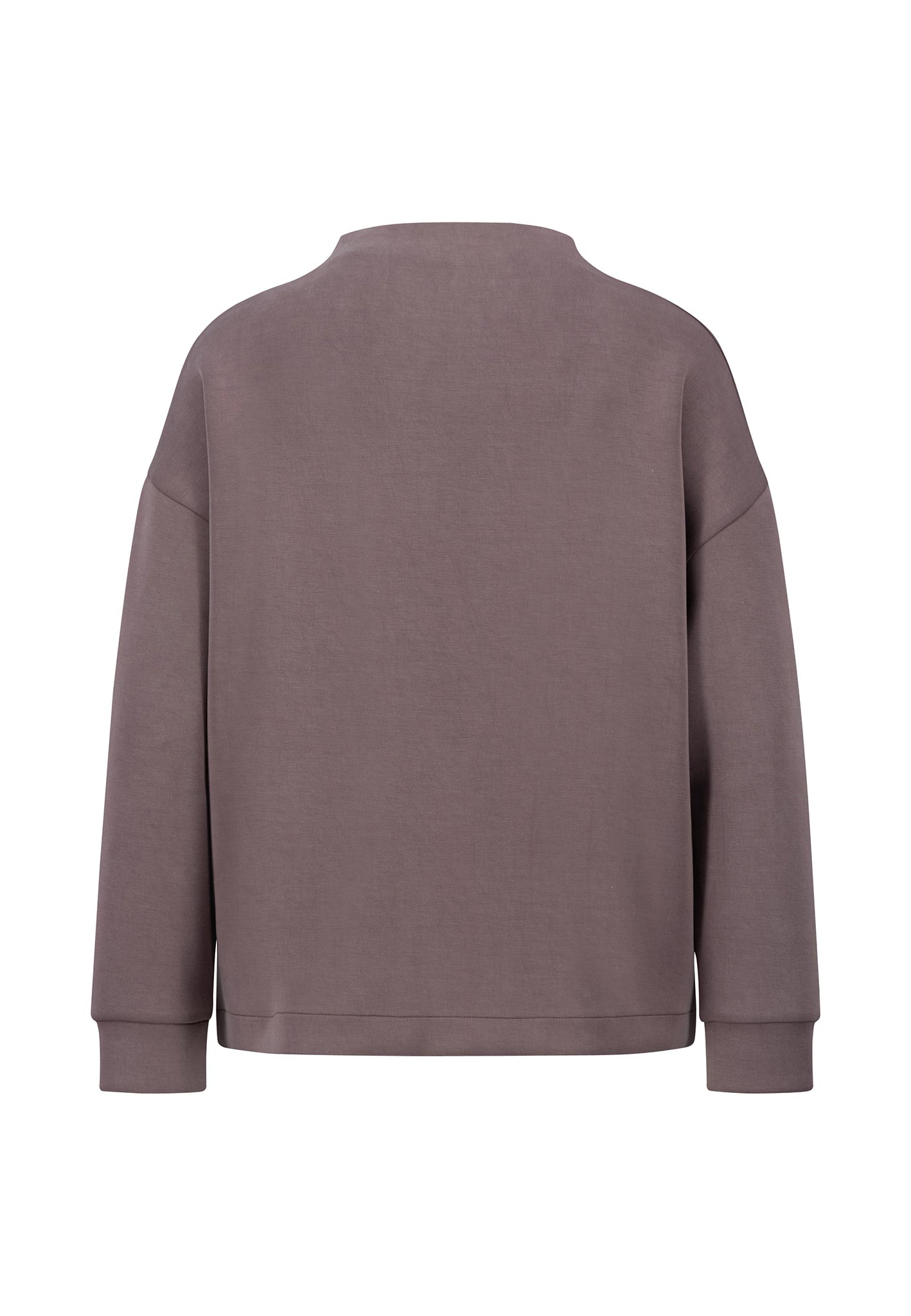 Fynch Hatton Sweatshirt Soft Stand Up Collar - Grey Taupe