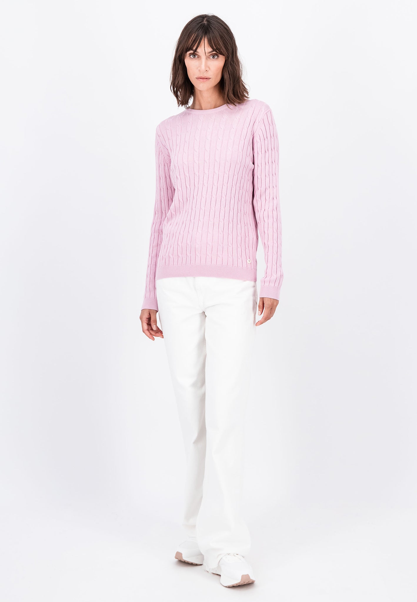 Fynch Hatton Cable Knit Jumper - Dusty Rose