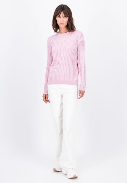 Fynch Hatton Cable Knit Jumper - Dusty Rose