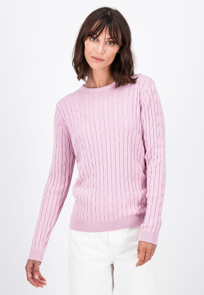 Fynch Hatton Cable Knit Jumper - Dusty Rose