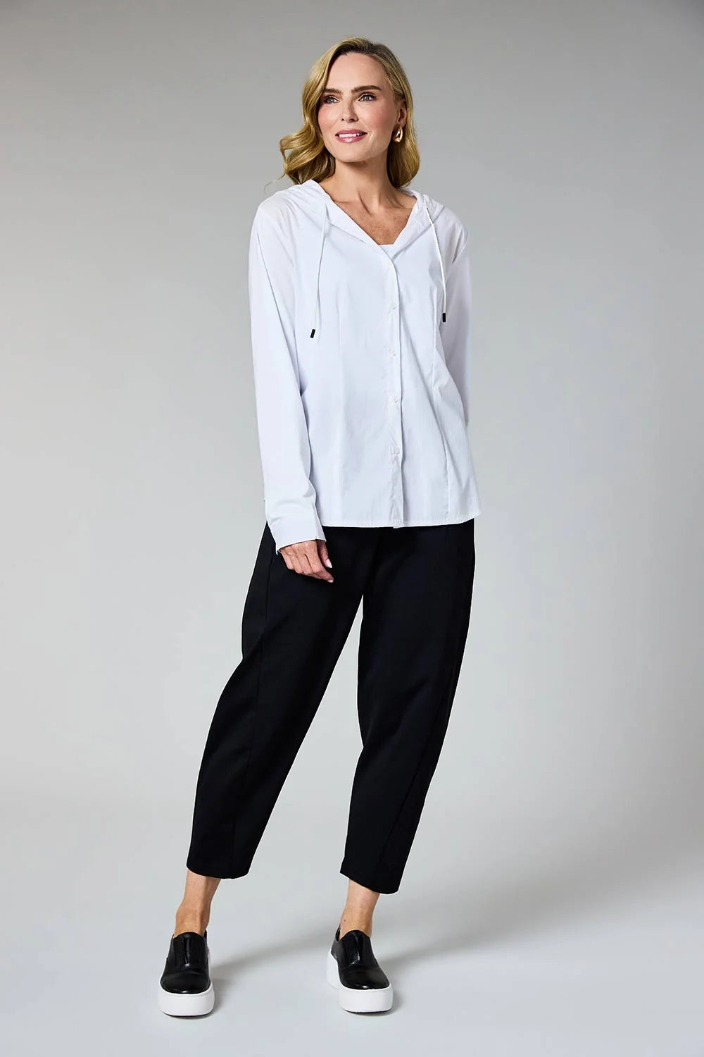 Deck Hooded Blouse - White