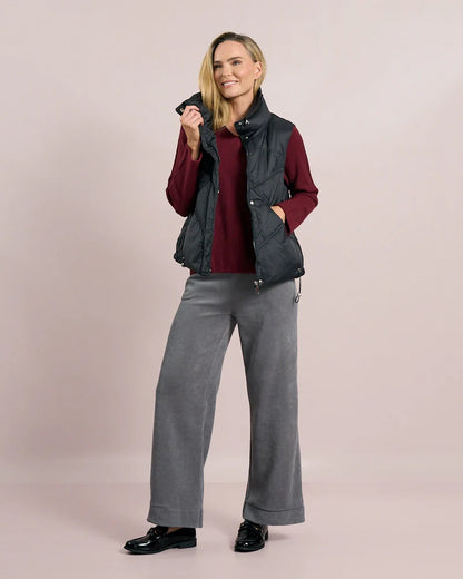 Deck Wide Leg Corduroy Pants - Grey