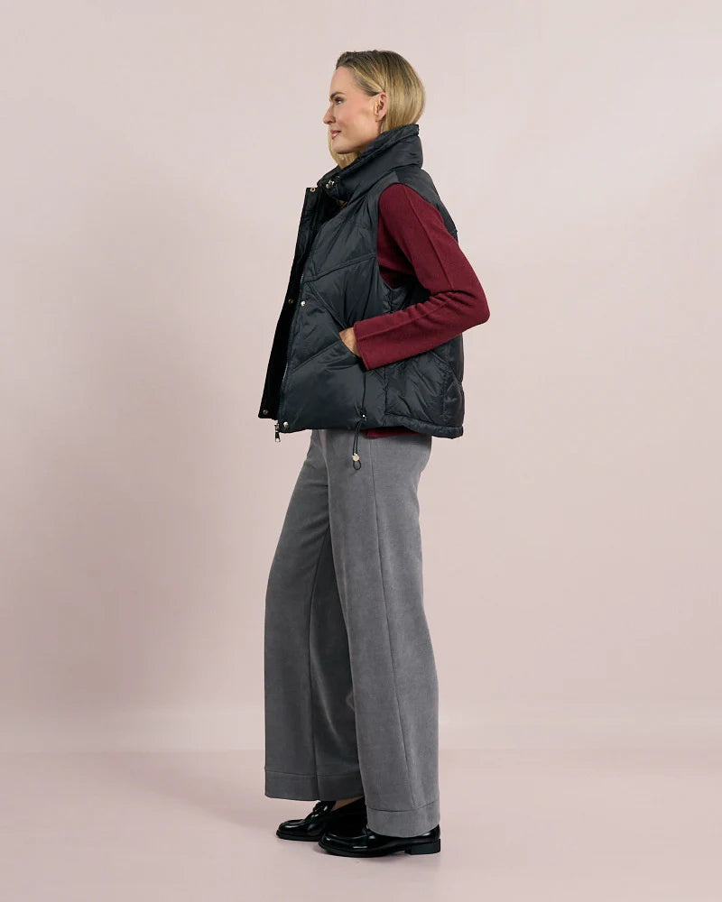 Deck Wide Leg Corduroy Pants - Grey