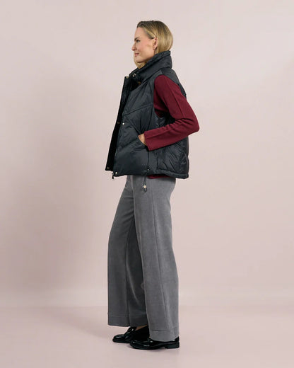 Deck Wide Leg Corduroy Pants - Grey