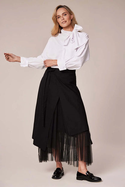 Deck Tulle Layered Skirt - Black