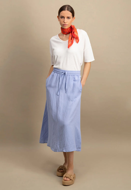 Fynch Hatton V-Neck Slub Tee - Milk