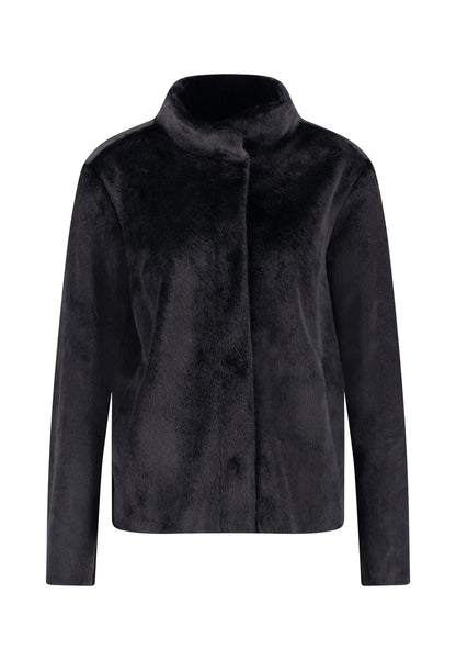 Fynch Hatton Relaxed Fake Fur Jacket - Black