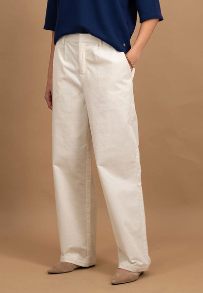 Fynch Hatton Straight Leg Cords - Milk
