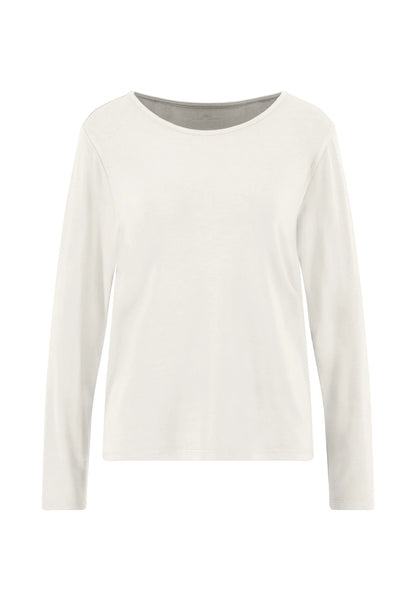 Fynch Hatton Long sleeve Jersey Top - Milk