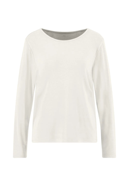 Fynch Hatton Long sleeve Jersey Top - Milk