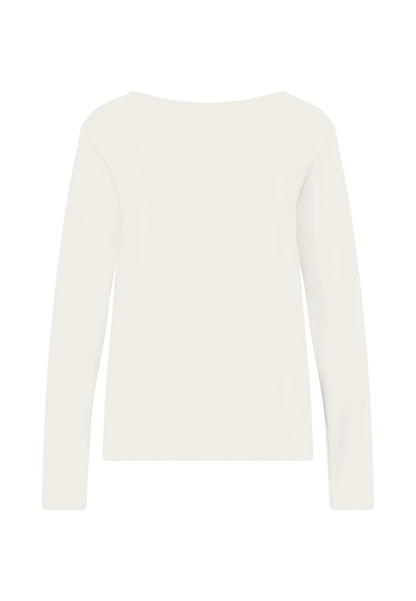 Fynch Hatton Long sleeve Jersey Top - Milk