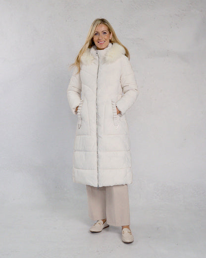 Deck Padded Coat with Faux Fur Hood - Pana