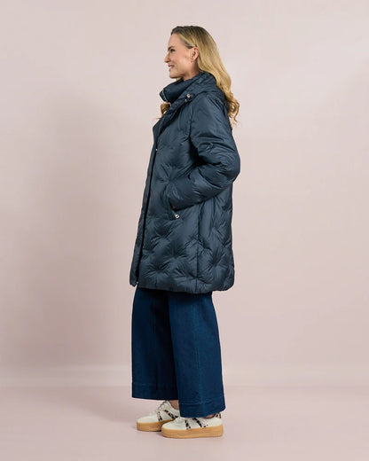 Deck 3/4 Length Hooded Jacket - Navy