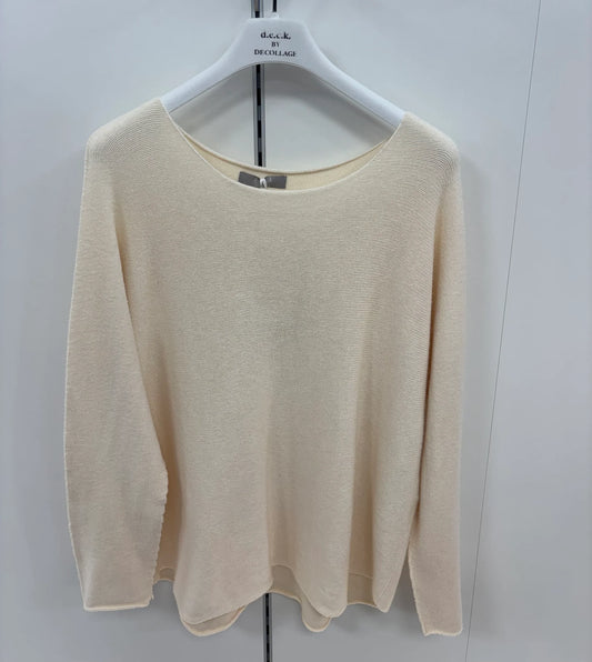 Deck Classic Round Neck Knit - Cream