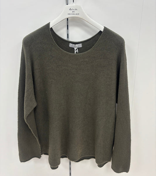 Deck Classic Round Neck Knit - Khaki