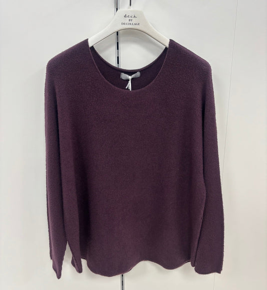 Deck Classic Round Neck Knit - Mulberry