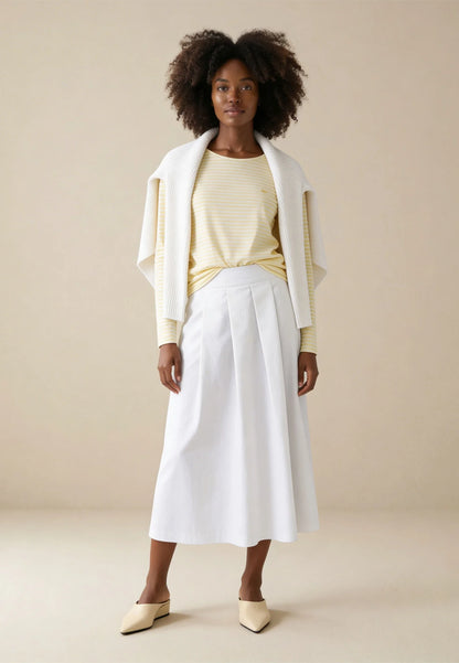 Fynch Hatton Long Sleeve Stripe Top - Sunbeam Yellow