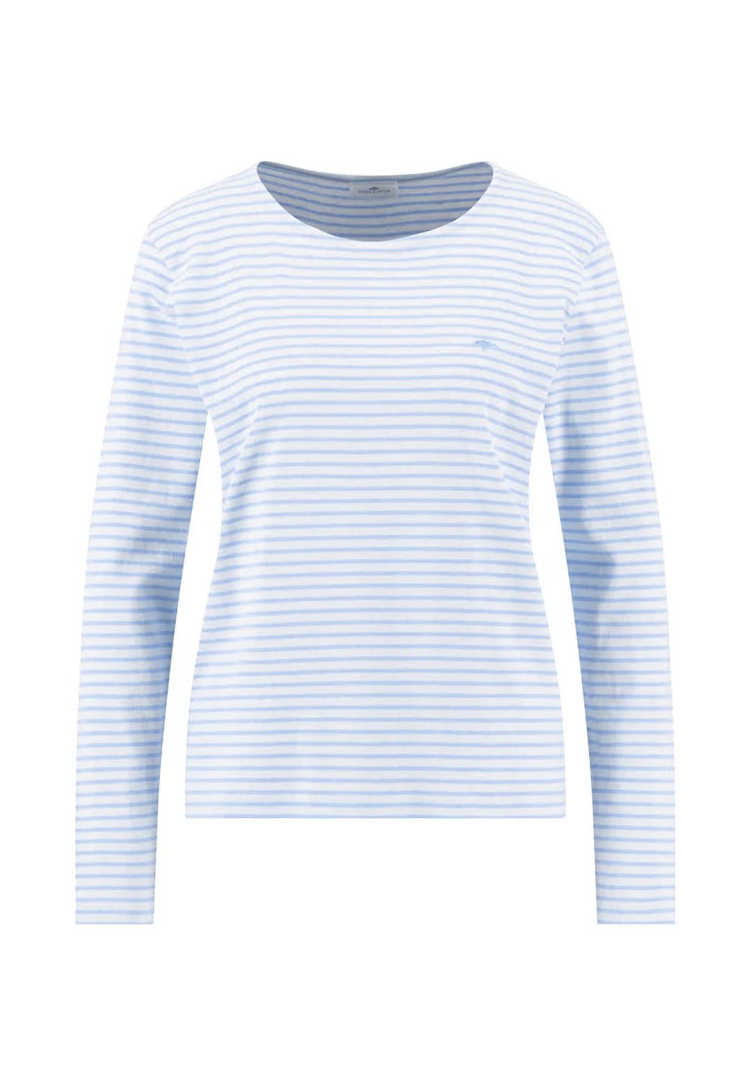 Fynch Hatton Long Sleeve Stripe Top - Cornflower Blue