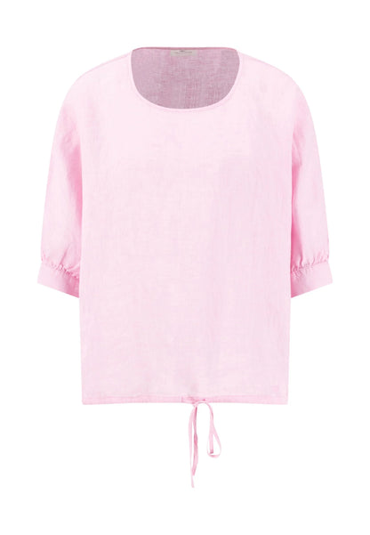Fynch Hatton Ruffel Bind Linen Blouse - Sorbet Rose