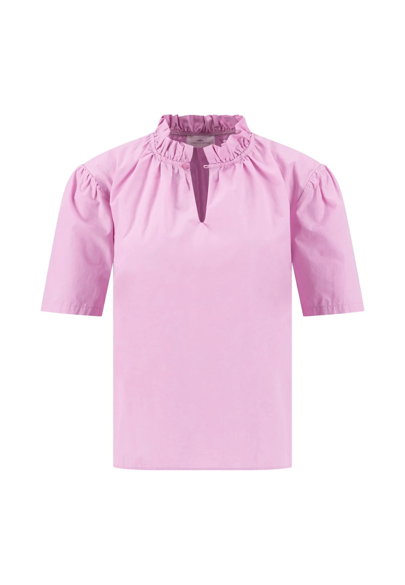 Fynch Hatton 1/2 Frills Solid Blouse - Sorbet Rose