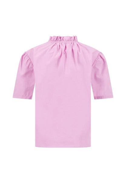 Fynch Hatton 1/2 Frills Solid Blouse - Sorbet Rose