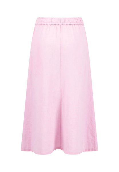 Fynch Hatton Long Linen Skirt - Sorbet Rose