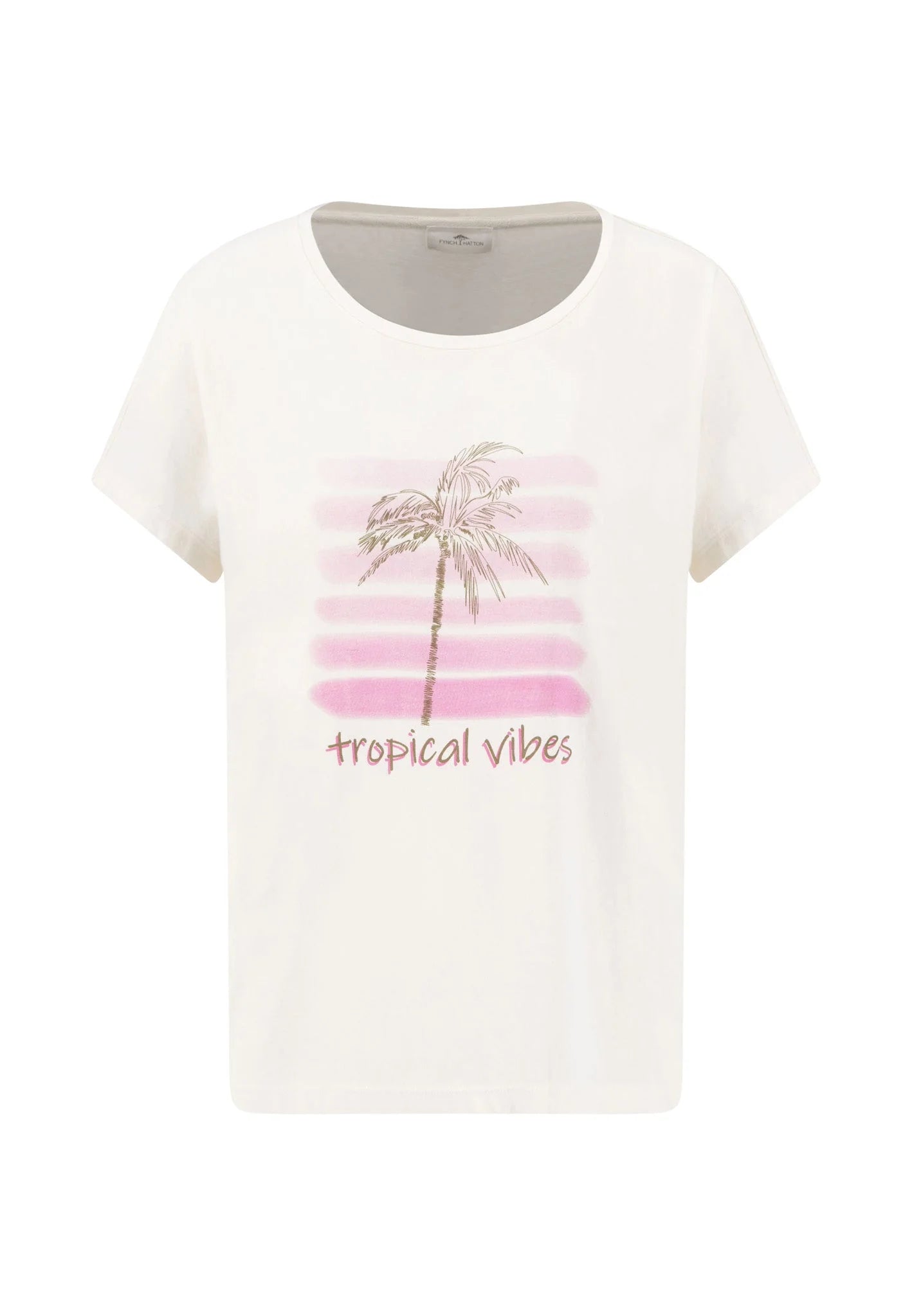 Fynch Hatton Tropical Vibes T-Shirt - Milk White