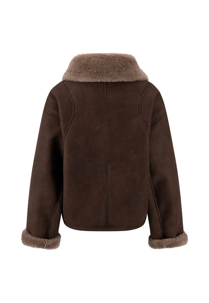 Fynch Hatton Aviator Biker Jacket - Espresso