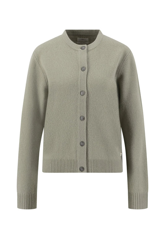 Fynch Hatton Merino Wool Cardigan - Dusty Green