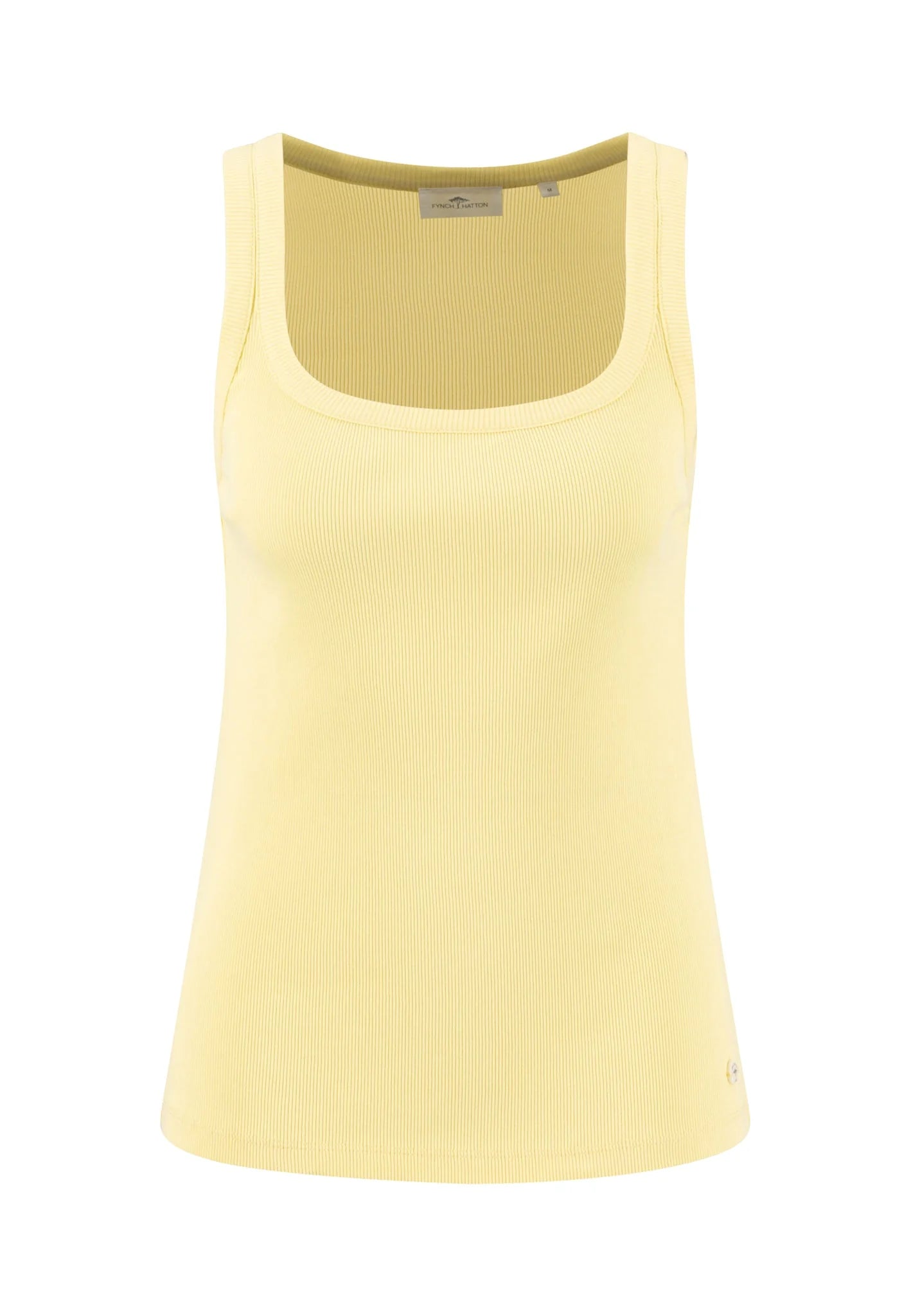 Yellow tank top on a white background